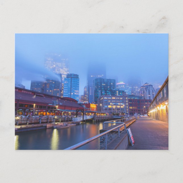 Seattle Cityscape i Dawn Vykort (Framsida)