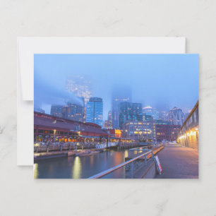Seattle Cityscape i Dawn Vykort