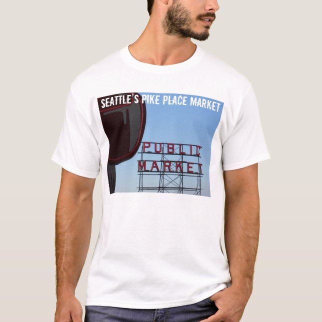 Seattle det Pike stället marknadsför T Shirt (Framsida)