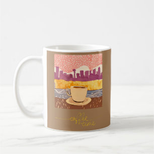 Seattle Drizzle och Coffee Vatten Färg Kaffemugg