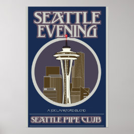 Seattle Evening Print Poster