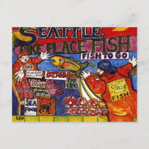 Seattle Fish Market Vykort
