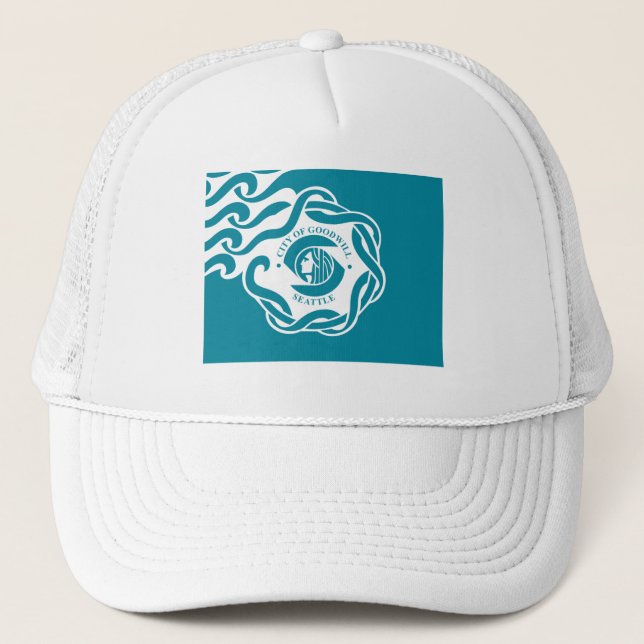Seattle Flagga Truckerkeps (Framsida)