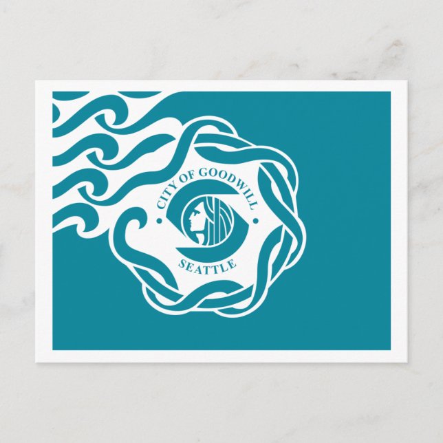 Seattle Flagga Vykort (Framsida)