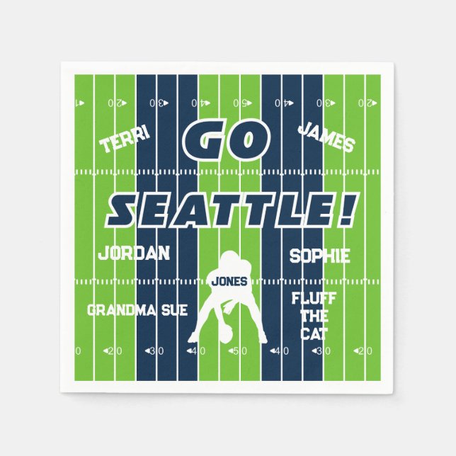 Seattle Football Family Pappersservett (Framsidan)