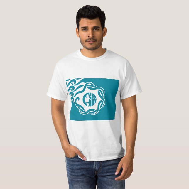 Seattle förenklade stadsflaggat-skjortan tee (Hel framsida)
