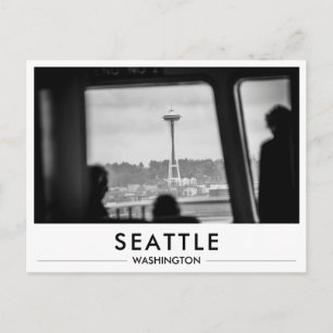Seattle Foto Space Needle Från Färja Vykort
