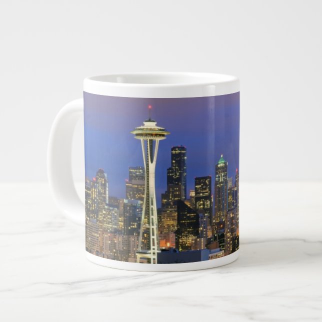 Seattle från Kerry Park i Queen Anne Jumbo Mugg (Framsida vänster)