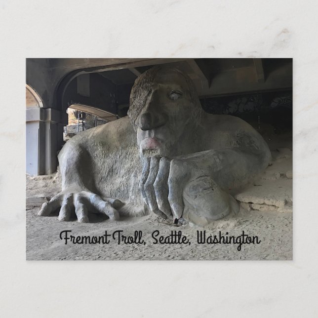 Seattle Fremont Troll #1 vykort (Framsida)