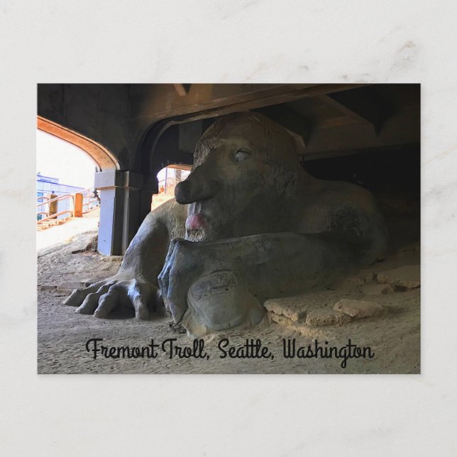 Seattle Fremont Troll #2 vykort (Framsida)