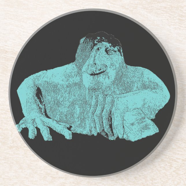 Seattle Fremont Troll Coaster Underlägg Sandsten (Framsidan)