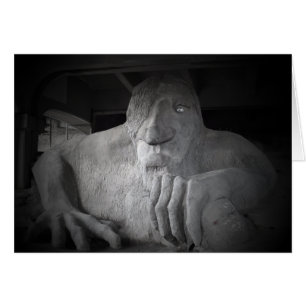 Seattle Fremont Troll Hälsningskort