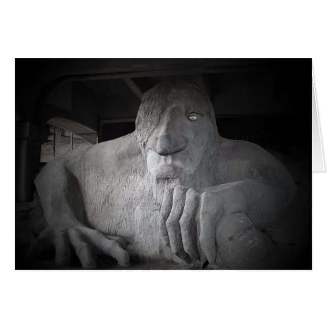 Seattle Fremont Troll Hälsningskort (Framsidan Horizontal)