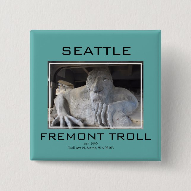Seattle Fremont Troll-knapp Knapp (Framsida)