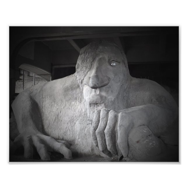 Seattle Fremont Troll Photo Print (olika storlekar Fototryck (Framsidan)
