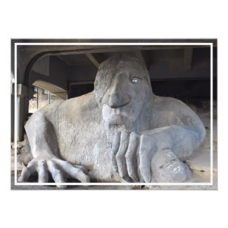 Seattle Fremont Troll Photo Print (olika storlekar Fototryck
