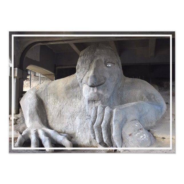 Seattle Fremont Troll Photo Print (olika storlekar Fototryck (Framsidan)