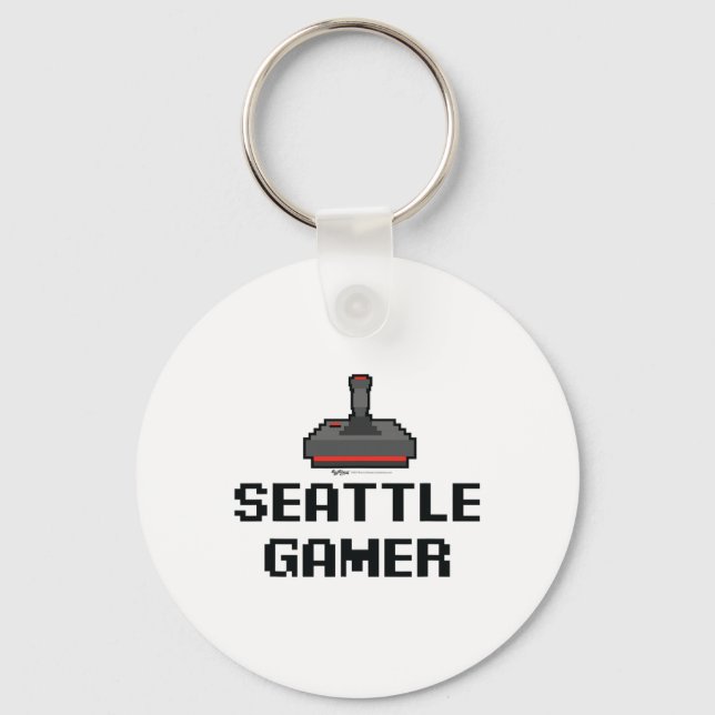 Seattle Gamer 8-bit City  Nyckelring (Framsida)