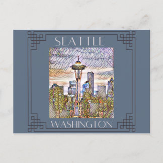 Seattle - glasaktigt glas vykort
