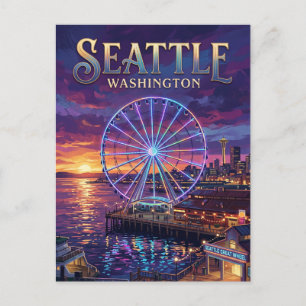 Seattle Great Wheel USA Vykort