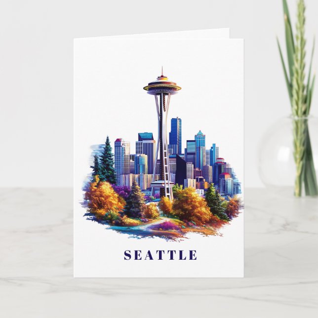 Seattle Greeting Card Kort (Framsida)