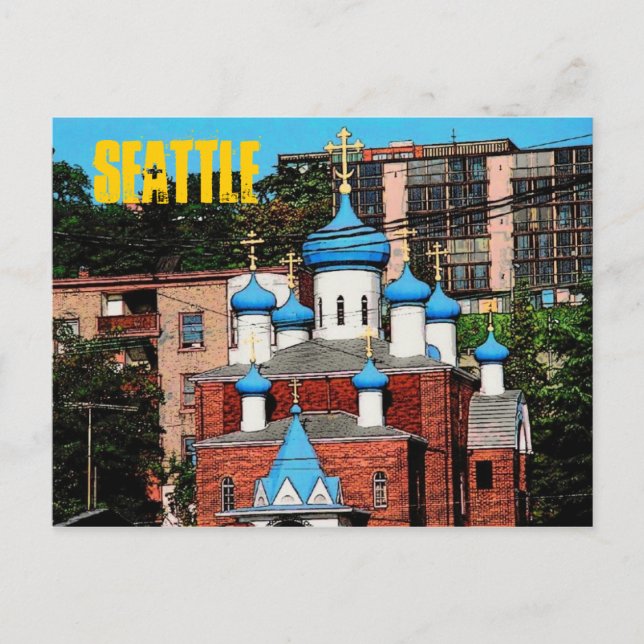 Seattle Grekiska kyrkans vykort (Framsida)
