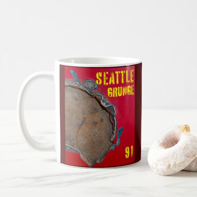 Seattle Grunge Music 1991 Kaffemugg (Med munk)