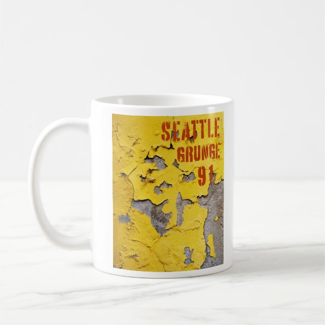 Seattle Grunge Music 1991 Kaffemugg (Vänster)