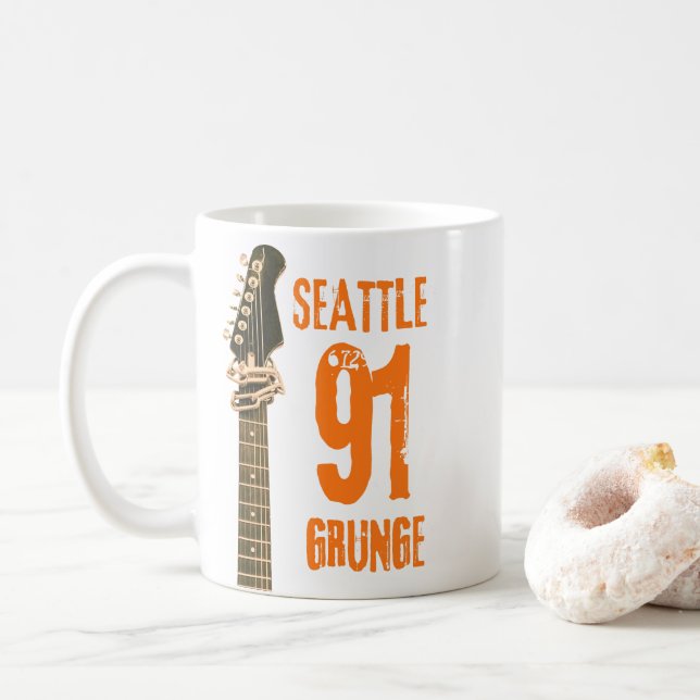 Seattle Grunge Music 1991 Kaffemugg (Med munk)