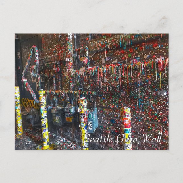 Seattle gum vägg vykort (Framsida)