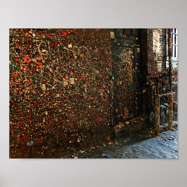 Seattle Gum Wall #1 Poster (Framsidan)
