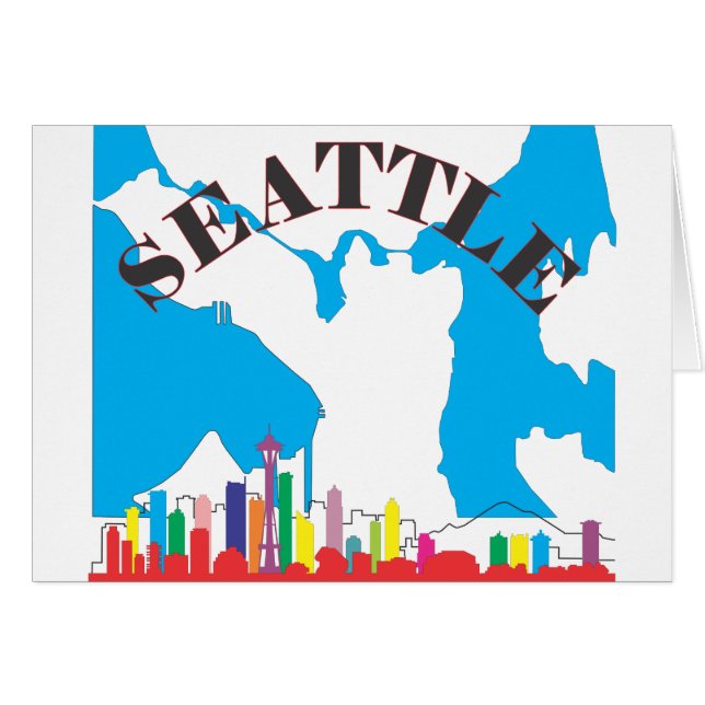 Seattle Hälsningskort (Framsidan Horizontal)