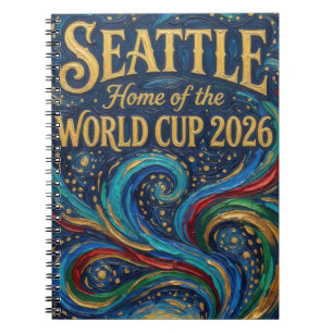 Seattle Hem för VM 2026 Fotboll Moody Anteckningsbok