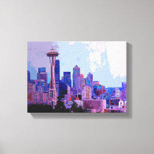 Seattle horisont canvastryck