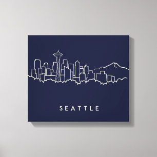 Seattle horisont canvastryck