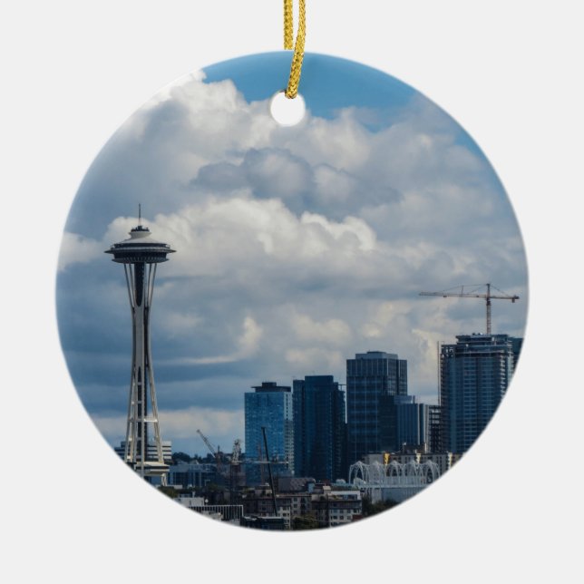 Seattle horisont julgransprydnad keramik (Framsidan)
