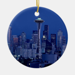 Seattle horisont julgransprydnad keramik