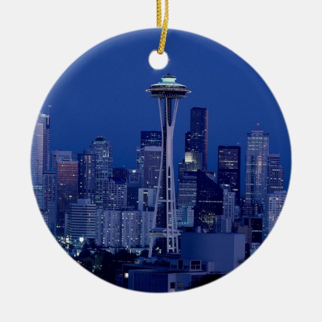 Seattle horisont julgransprydnad keramik (Framsidan)