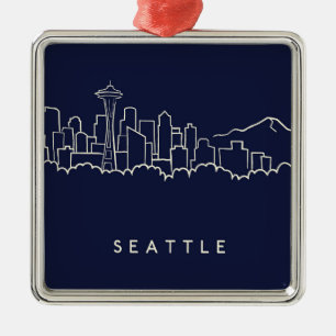 Seattle horisont julgransprydnad metall