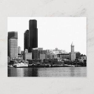 Seattle i B&W Vykort