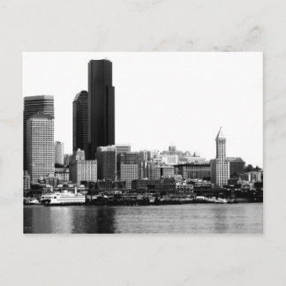 Seattle i B&W Vykort