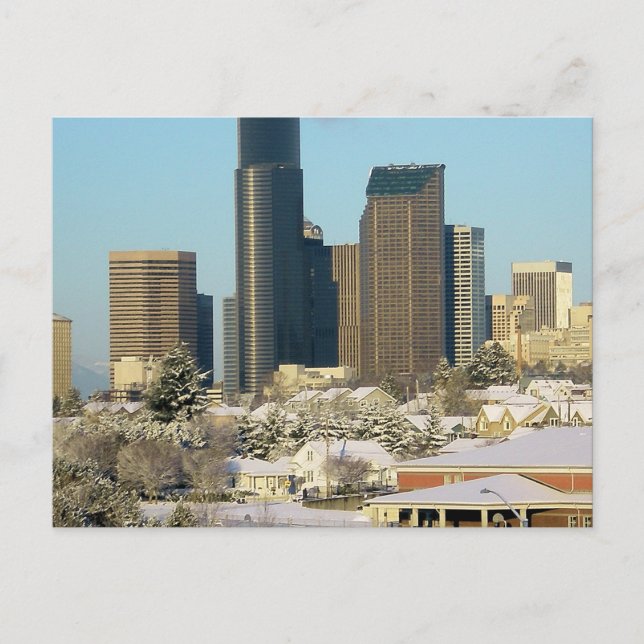 Seattle i Winter Vykort (Framsida)