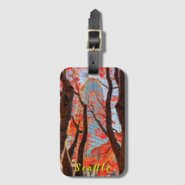 Seattle in Red Autumn Color Bagagebricka