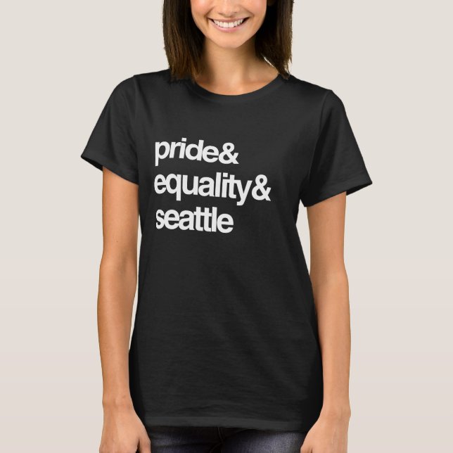 SEATTLE JÄMSTÄLLDHET OCH PRIDE -- .png Tee (Framsida)
