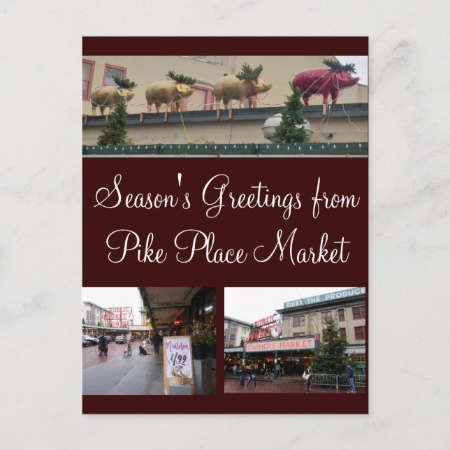 Seattle jul helg vykort (Framsida)