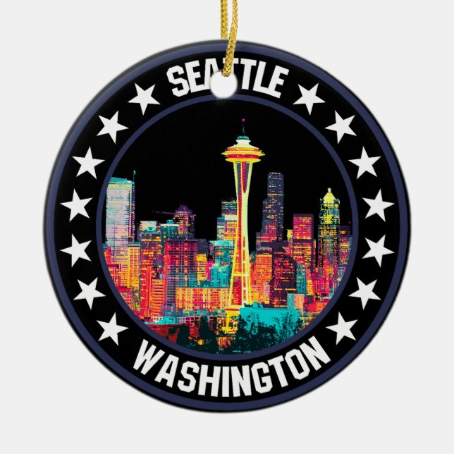 Seattle Julgransprydnad Keramik (Framsidan)