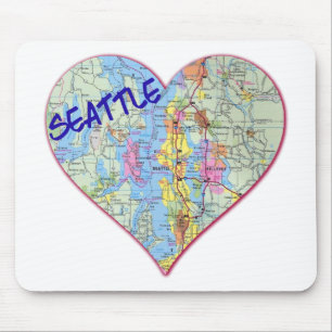 Seattle Karta Heart Musmatta