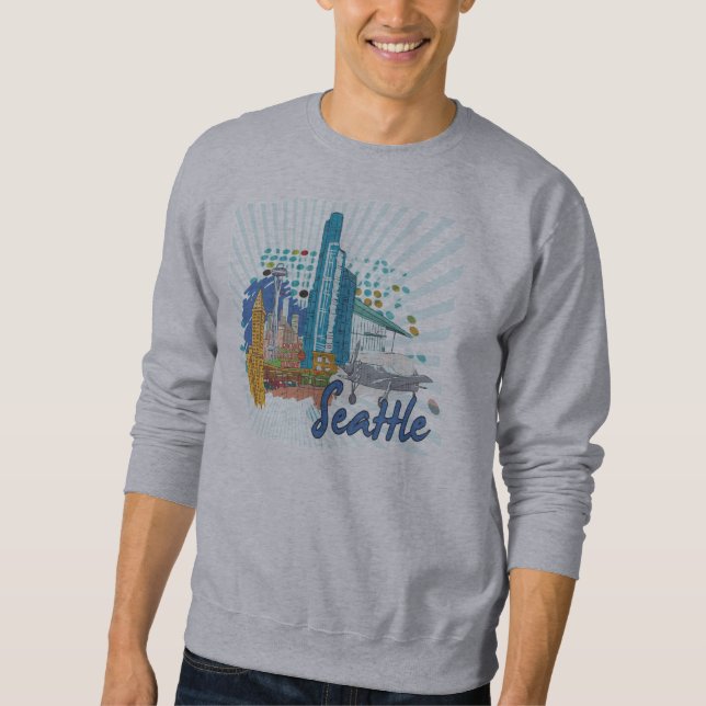 Seattle Lång Ärmad Tröja (Framsida)