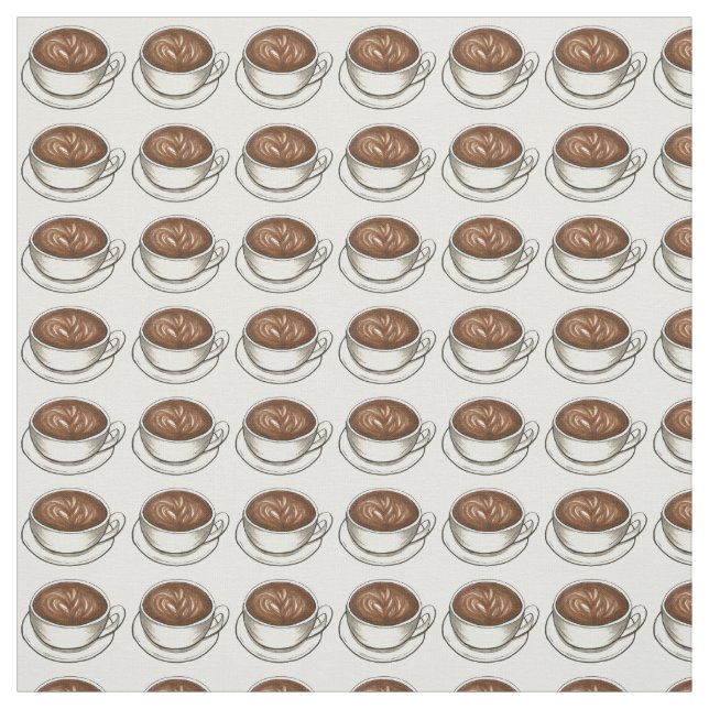 Seattle Latte Art Ceramic Coffee Shop Cuppa Tyg (Provkarta)