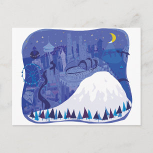 Seattle liggande med berget Rainier Vykort